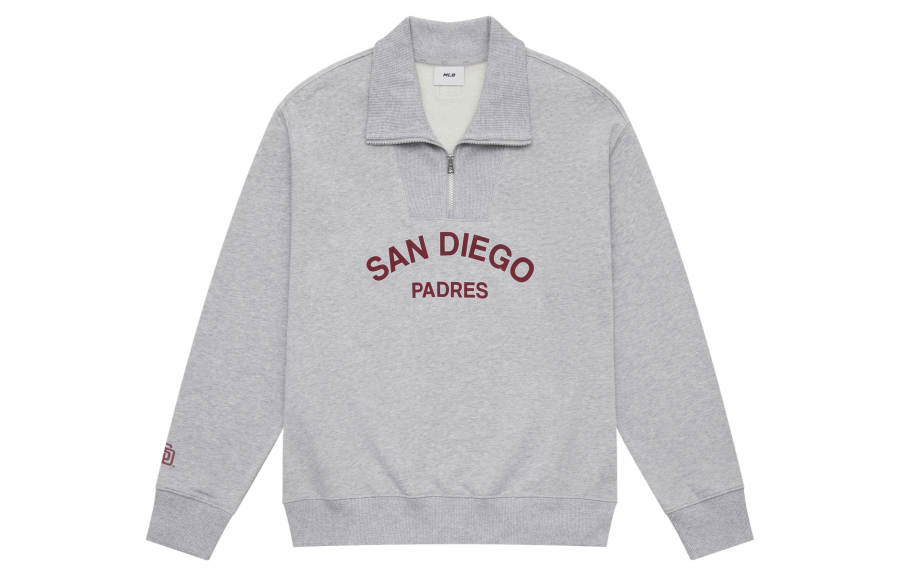 MLB Preppy Style Collection San Diego Padres 24FW Sweatshirt Unisex Heather Gray