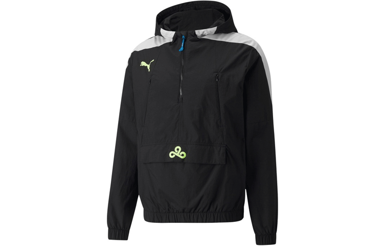 PUMA Jackets Men's Black Hooded Moderate Straight Fit