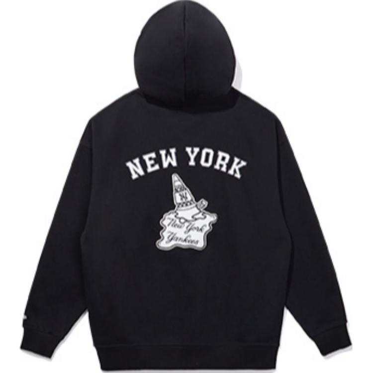 New Era Sweatshirts Men's Black Hooded Moderate Cardigan