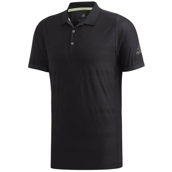 Adidas Adidas Polo Shirts Men's Black Polo Collar Moderate Straight Fit