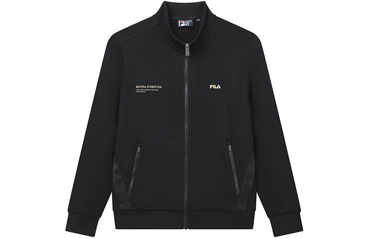 FILA Jackets Men's Jet Black Stand Collar Moderate Other