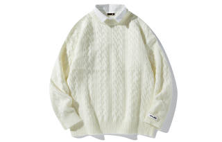 I.E Knitwear Unisex Moderate Mock Two Piece
