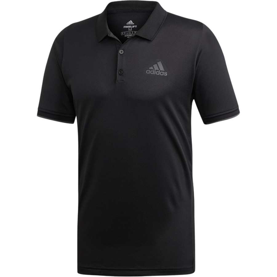 Adidas Adidas Polo Shirts Men's Black Polo Collar Moderate Straight Fit