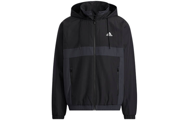Adidas Adidas Jackets Men's Black Hooded Moderate Soft Shell