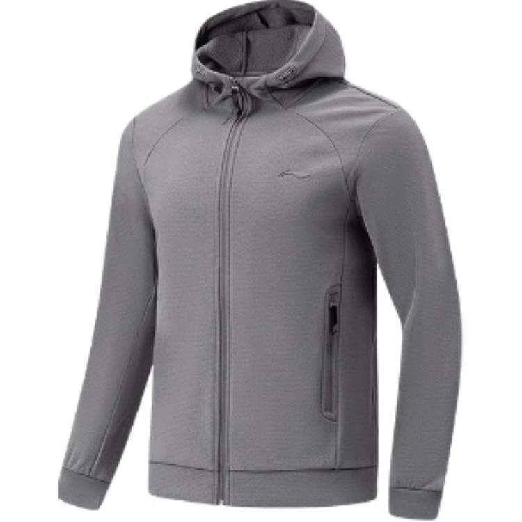 Li-Ning Li Ning Fitness Series Hooded Cardigan Fleece Lined Thermal Air Layer Technology Volumizing Running Sweatshirt Men's