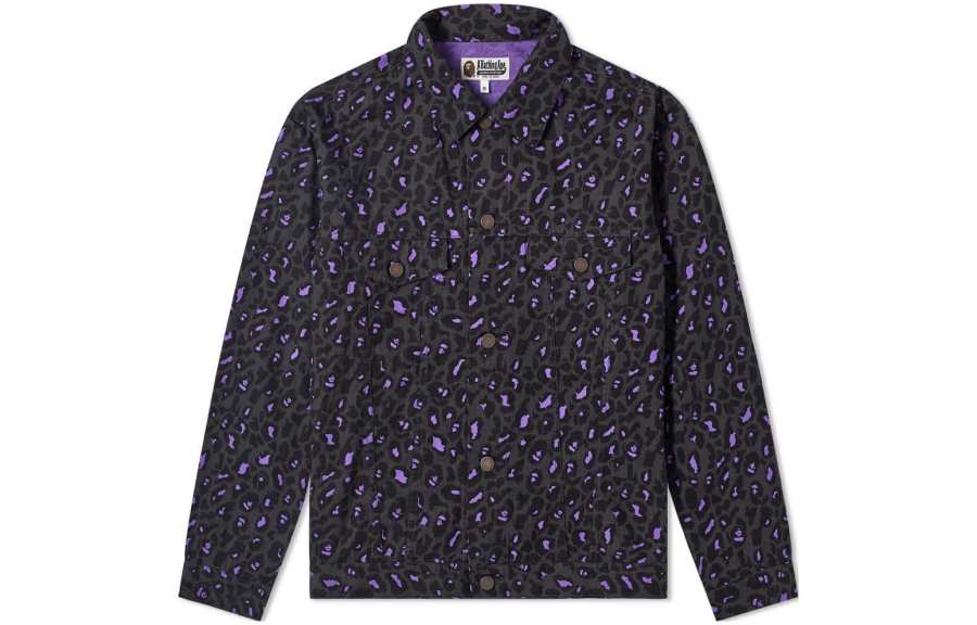 A BATHING APE A BATHING APE Jackets Men's Purple & Gray Lapel Moderate Other