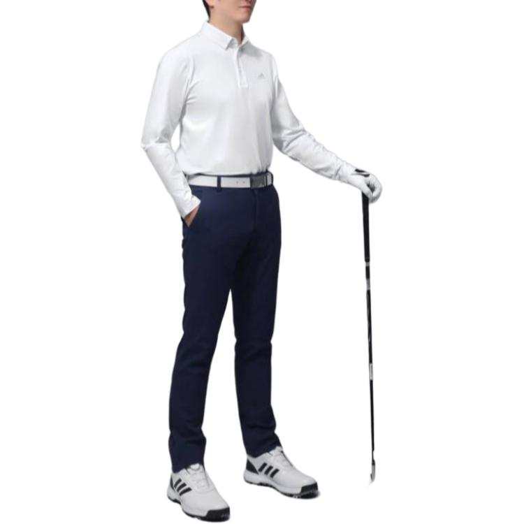 Adidas Adidas Polo Shirts Men's White Polo Collar Moderate Straight Fit