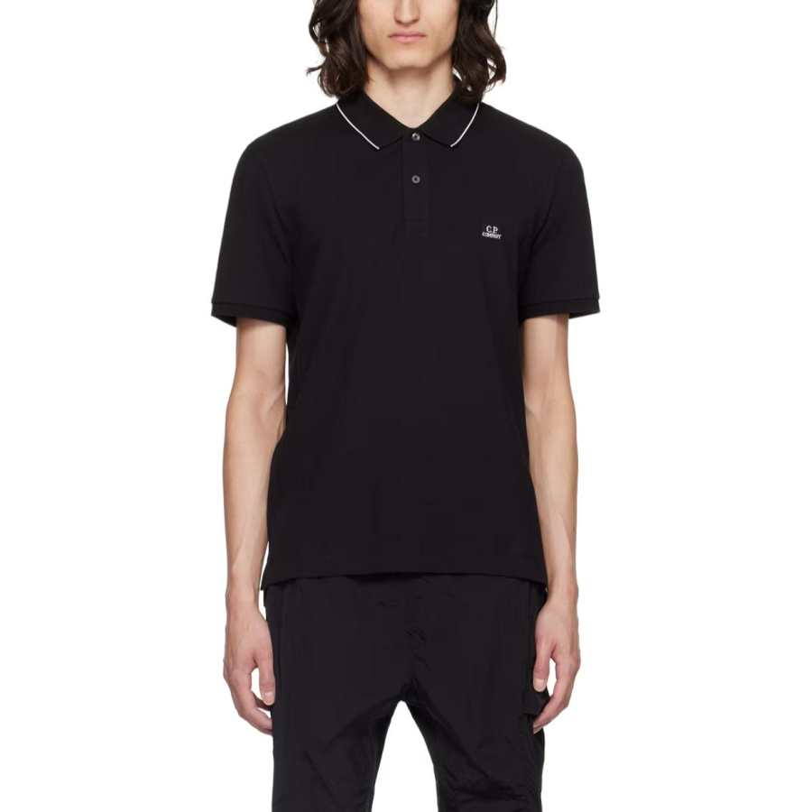 C.P.Company logo-detail polo shirt
