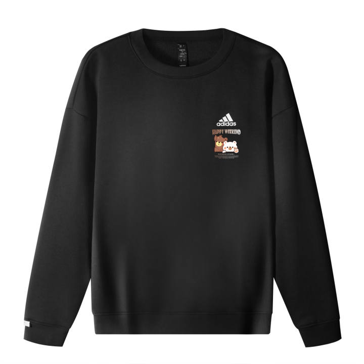Adidas Adidas Sweatshirts Unisex Black Crew Neck Moderate Regular