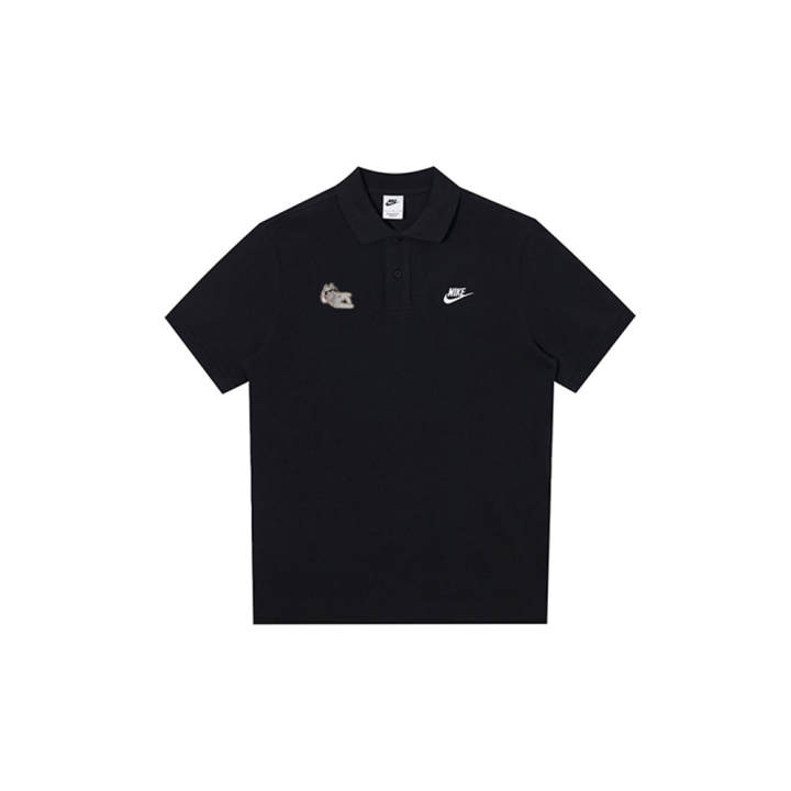 Nike Nike Polo Shirts Men's Black Polo Collar Moderate Straight Fit