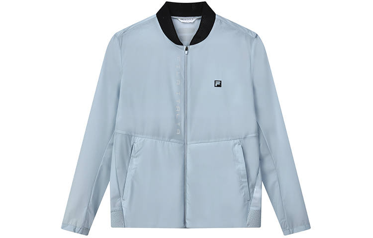 FILA Jackets Men's Light White Blue Stand Collar Moderate Other