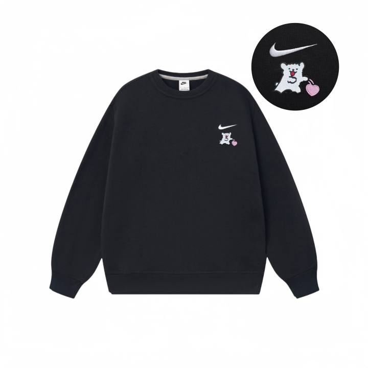Nike Nike Sweatshirts Unisex Black Crew Neck Moderate Regular