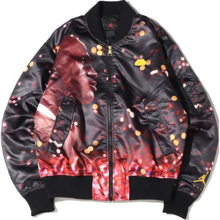 Jordan Jordan Jackets Men's Black Baseball Collar Moderate Pilot