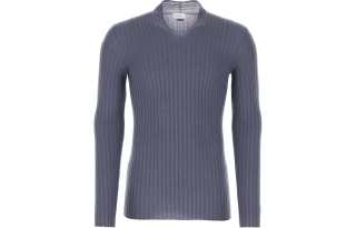 Ferragamo V Neck Rib Knit Jumper