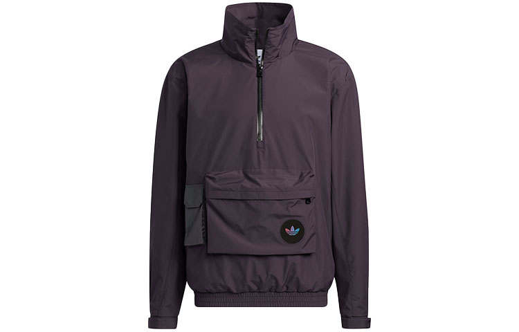 Adidas Originals Jackets Men's Purple Stand Collar Moderate Workwear