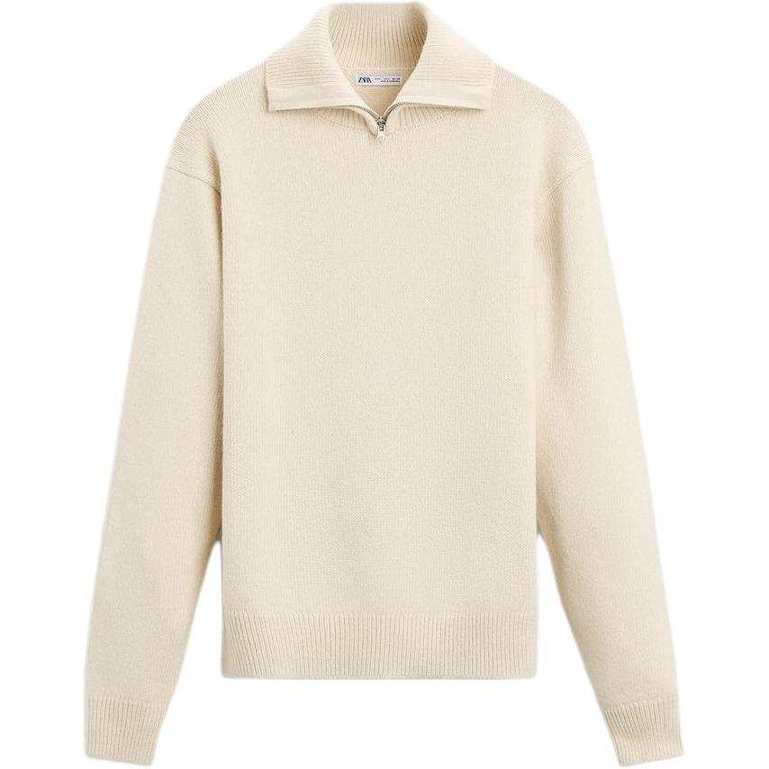 ZARA ZARA Sweaters Men's White Half Turtleneck Moderate Other