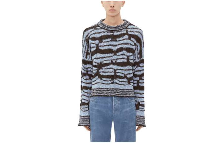 Bottega Veneta Bottega Veneta All Over Patterned Round Neck Sweater