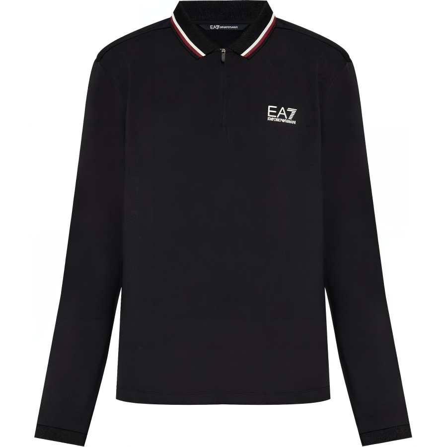 EMPORIO ARMANI EA7 SS24 Polo Shirt Men's Black