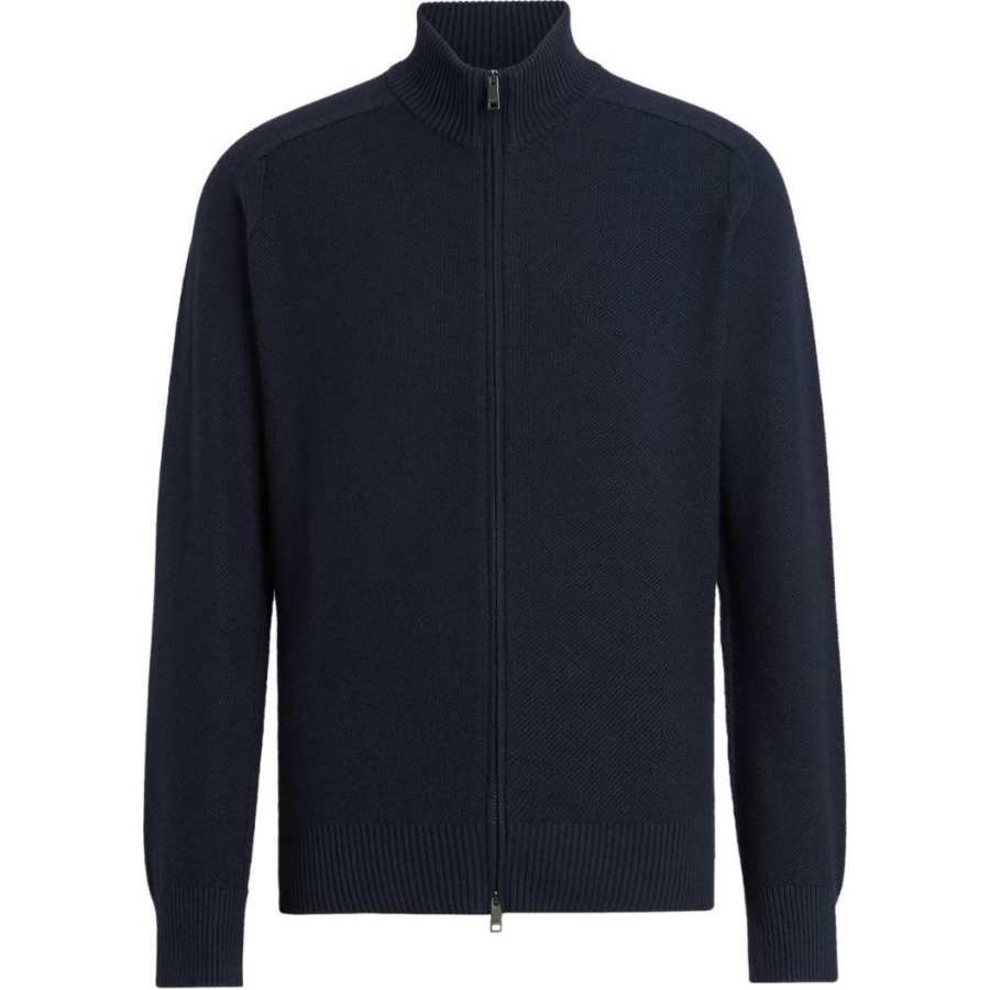 Ermenegildo Zegna Zegna Full Zip Ribbed Knit Cardigan