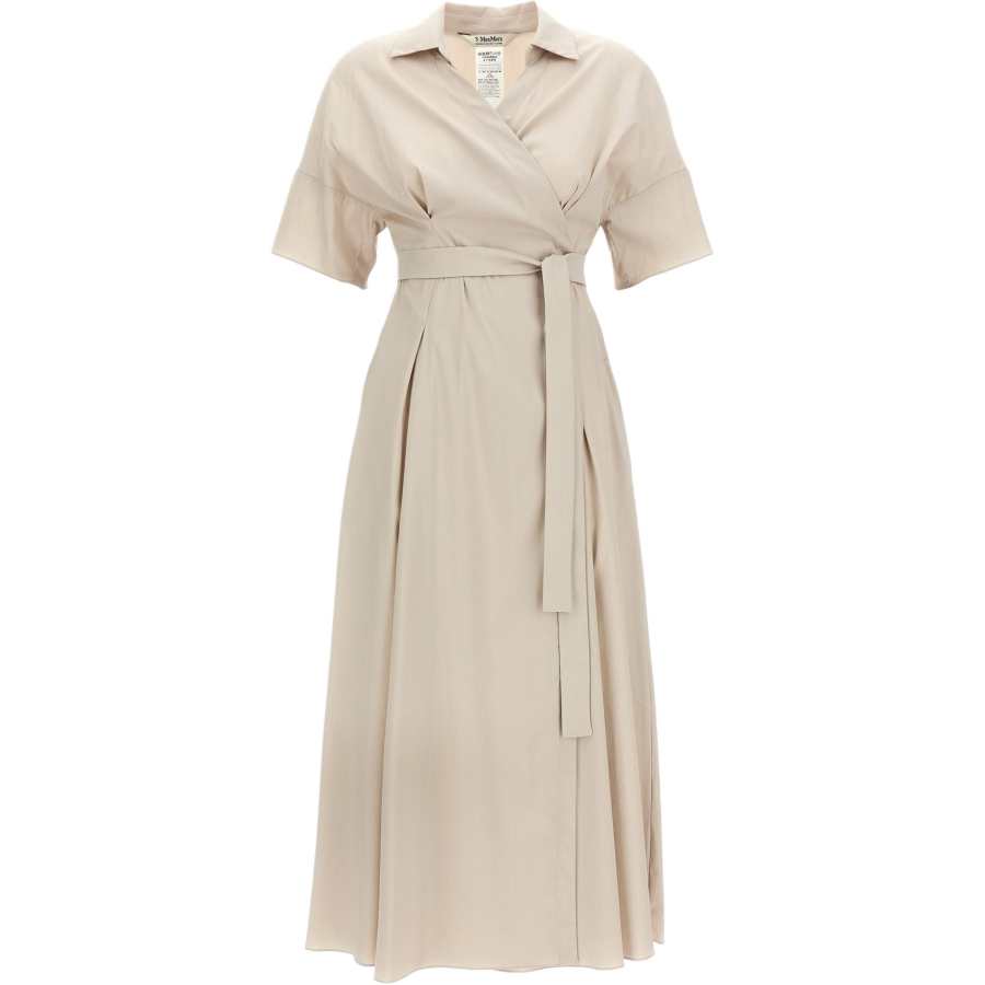 'S MAX MARA Short Sleeved Dress Women's Beige