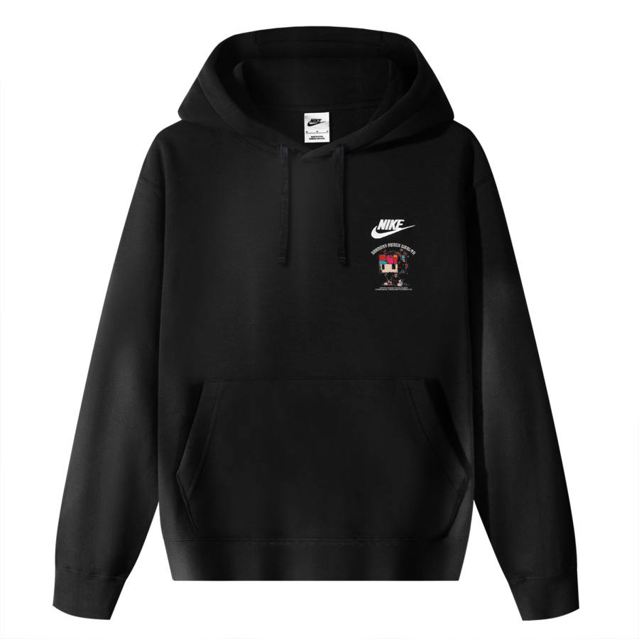 Nike Nike Sportswear Club Fleece Pixel Boy Thermal Pullover Fleece Lined Hooded Sports Sweatshirt Unisex Black