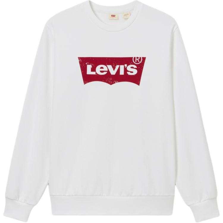 Levis Levis Sweatshirts Men's White Crew Neck Moderate