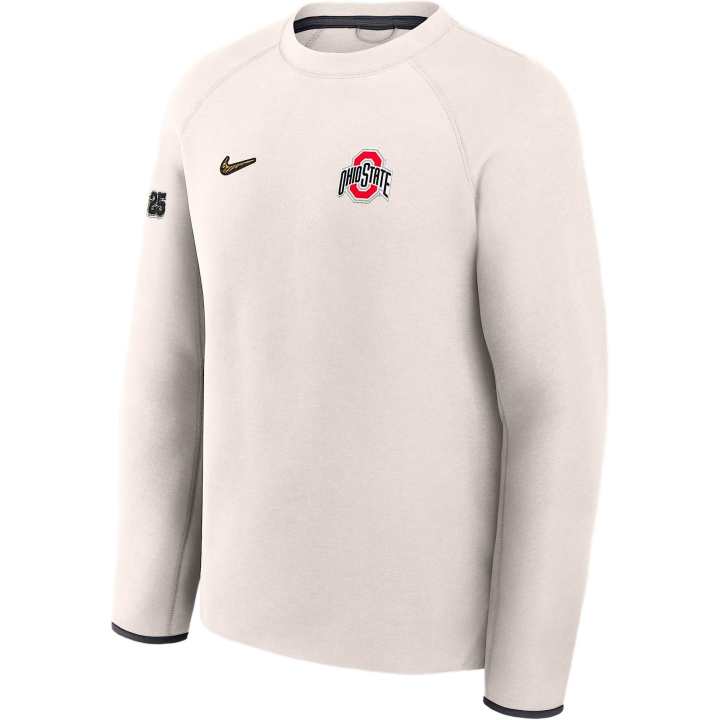 Nike Nike Ohio State Buckeyes 2025 College Football Playoff Media Day Tech Fleece Men's Nike College Pullover Crew