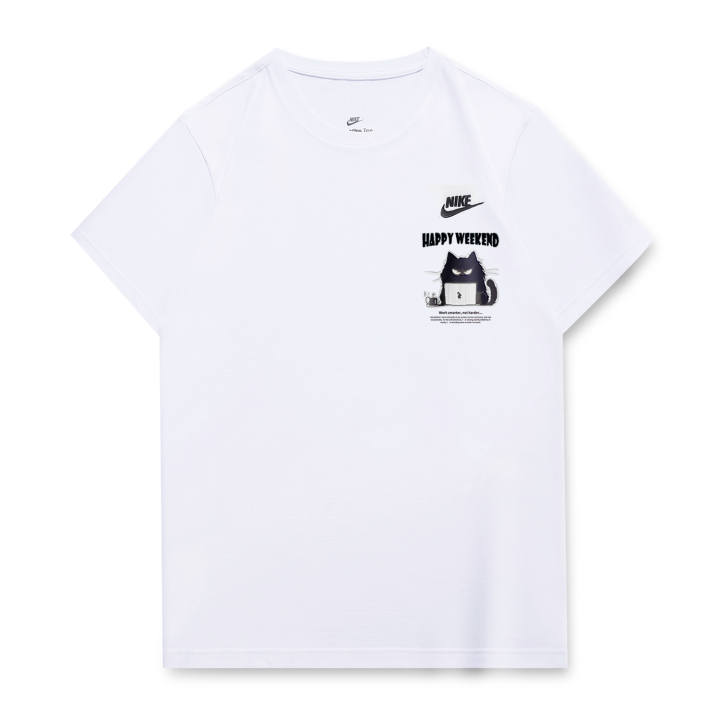 Nike Nike T Shirts Unisex White Crew Neck Moderate Straight Fit