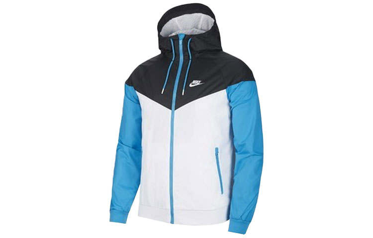 Nike Nike Men's Contrast Color Stitching Sports Hooded Logo Jacket