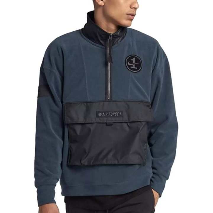 Nike Nike Sweatshirts Men's Navy Stand Collar Moderate Regular