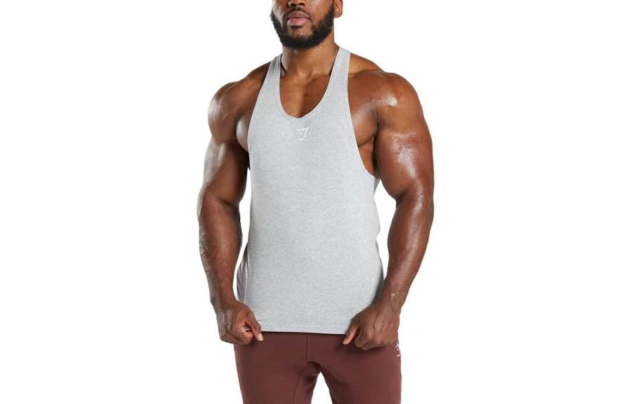GYMSHARK Tank Top Men's Light Gray