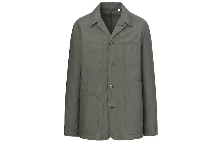 UNIQLO Jackets Men's Olive Lapel Moderate Other