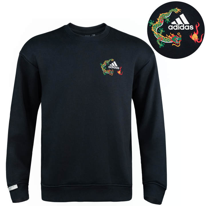 Adidas Adidas Sweatshirts Unisex Black Crew Neck Moderate Regular