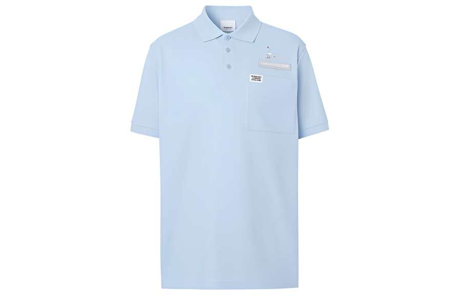 Burberry Polo Shirt Men's Light Blue