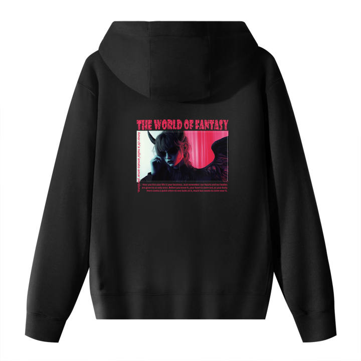 Nike Nike Sportswear Club Fleece Desire Angel B Thermal Pullover Fleece Lined Hooded Long Sleeved Sweatshirt Unisex Black