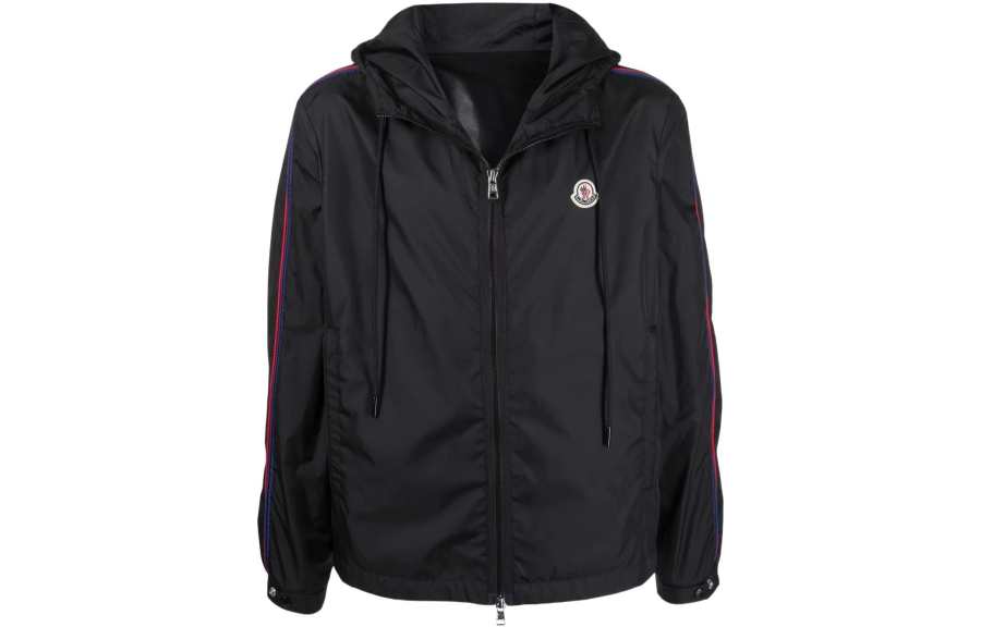 Moncler Jackets Men's Black Hooded Moderate Other