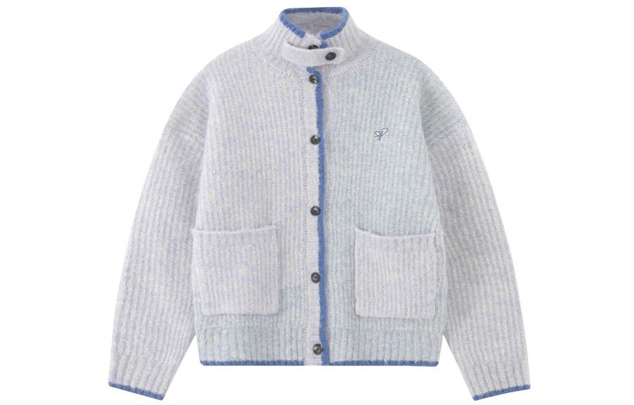 F426 Sweaters Unisex Stand Collar Moderate Cardigan