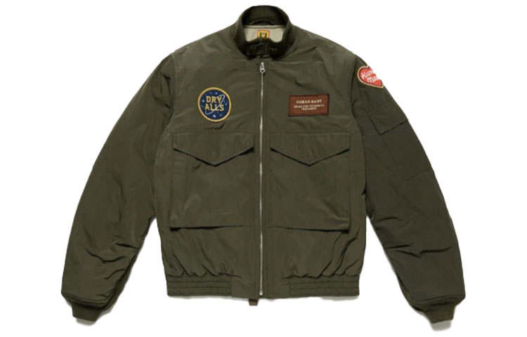 HUMAN MADE HUMAN MADE Jackets Men's Green Stand Collar Moderate Other