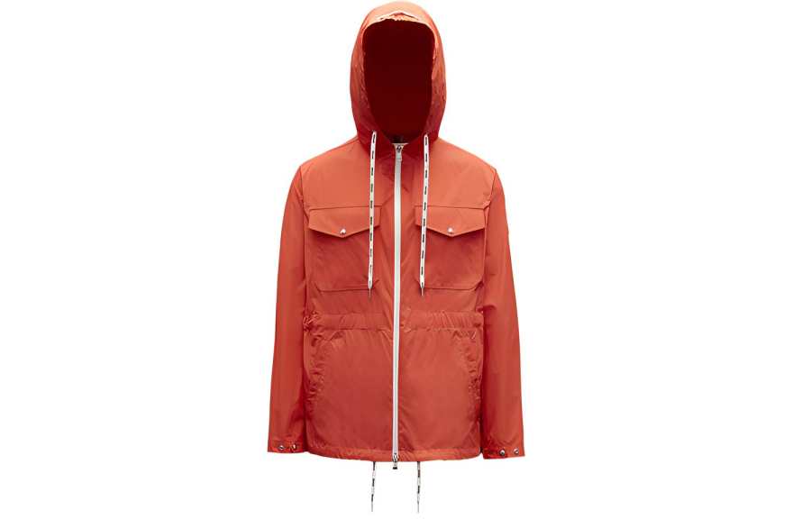 Moncler Moncler Jackets Men's Orange Hooded Non Detachable Moderate Straight Fit