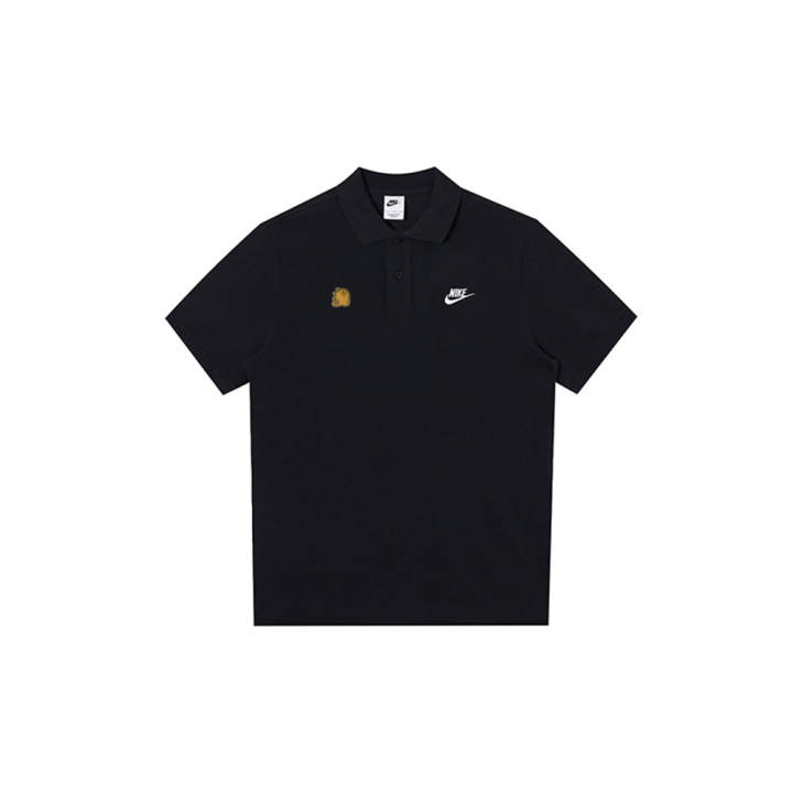 Nike Nike Polo Shirts Men's Black Polo Collar Moderate Straight Fit