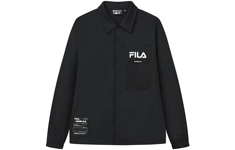 FILA Jackets Men's Jet Black Lapel Moderate Other