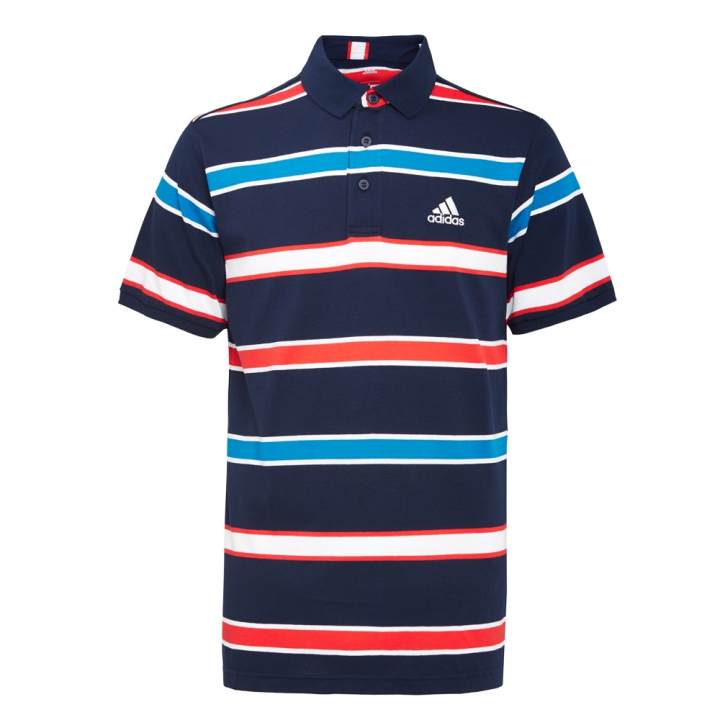 Adidas Adidas Polo Shirts Men's Blue Polo Collar Moderate Straight Fit