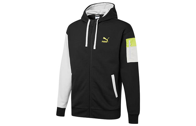 PUMA Retro Colorblock Jackets Men's Black Hooded Moderate Other
