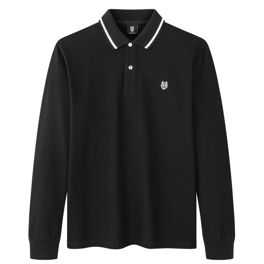 SEPTWOLVES Polo Shirts Men's Lapel Moderate Straight Fit