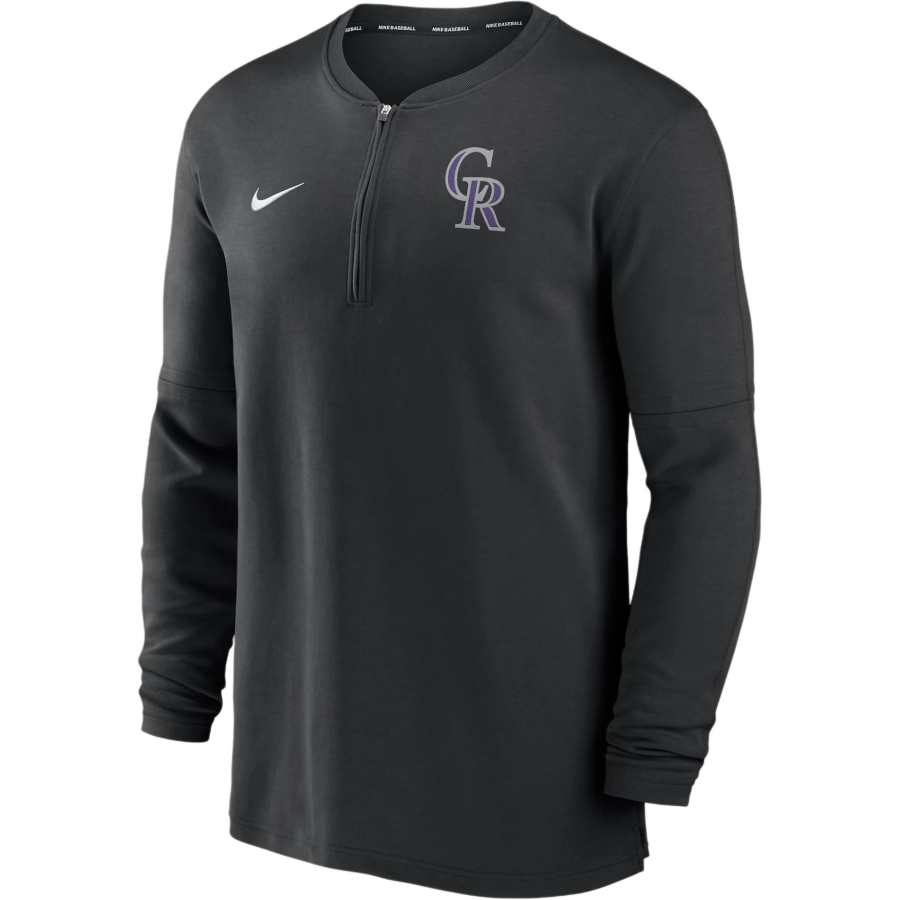 Nike Nike Colorado Rockies Authentic Collection Game Time Men's Nike Dri FIT Mlb 1/2 Zip Long Sleeve Top