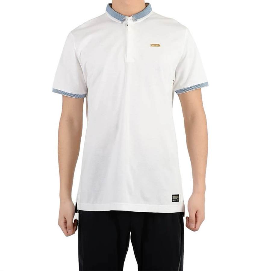 Nike Nike Polo Shirts Men's White Polo Collar Moderate Straight Fit
