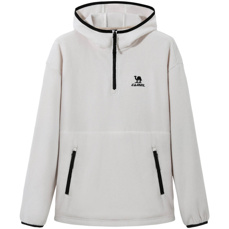 CAMEL Urban Function Series Versatile Solid Color Thermal Fleece Lined Casual Sports Hooded Long Sleeved Sweatshirt