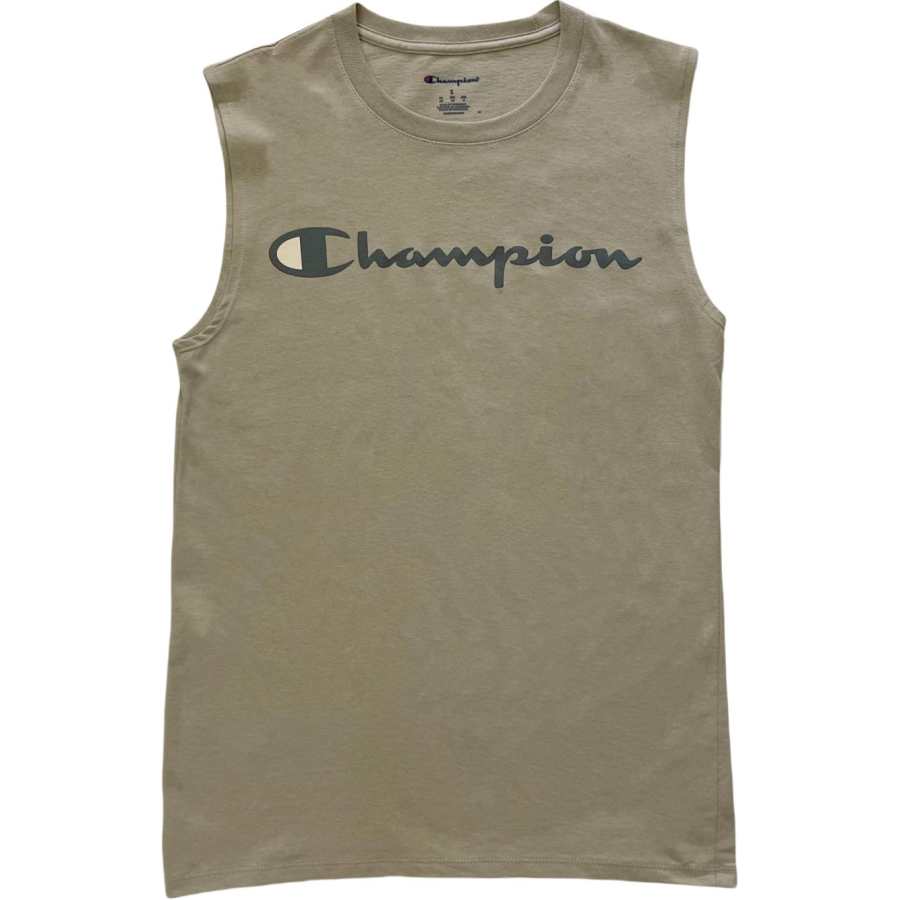 Champion Tank Tops Men's Green Crew Neck Moderate Other