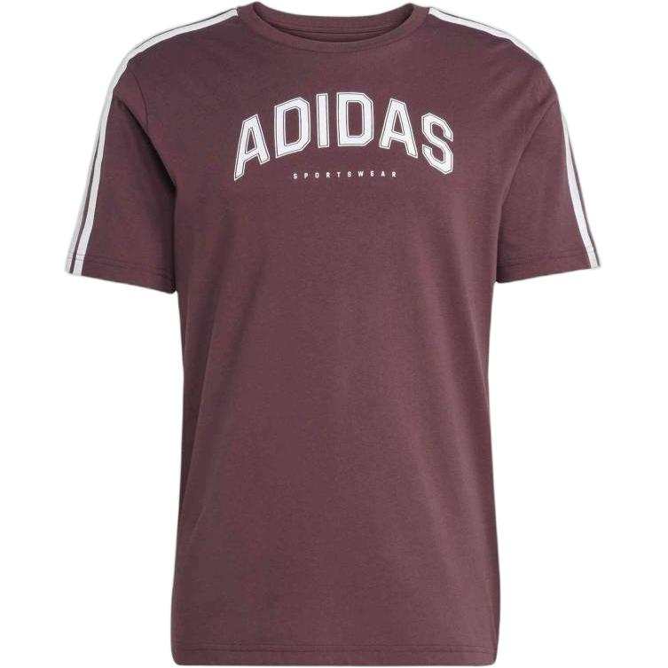 Adidas Adidas Clothing T Shirts Men's Dark Red Crew Neck