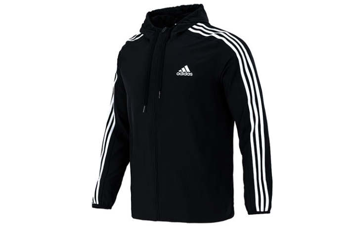 Adidas Adidas Essential Jackets Men's Black Hooded Moderate Other